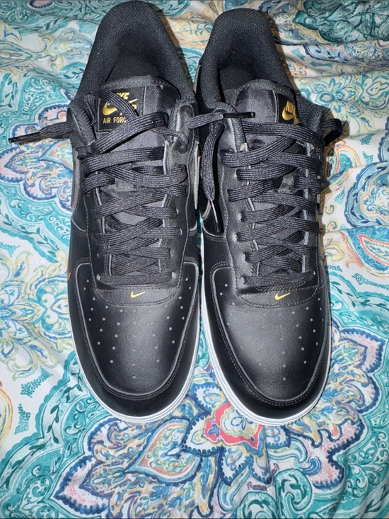 Nike Other - Nike Men's Black Sneakers with Gold Swoosh Accents